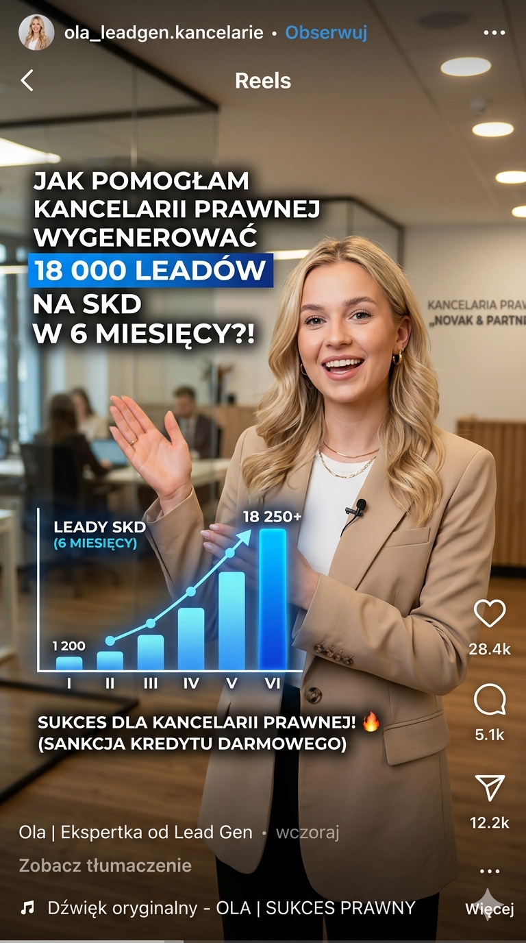 Ola — ambasadorka AI dla kancelarii prawnej, lead generation
